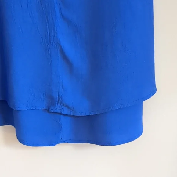Liz Claiborne Short Sleeves Blue Dress - Size 8 - Picture 5 of 10